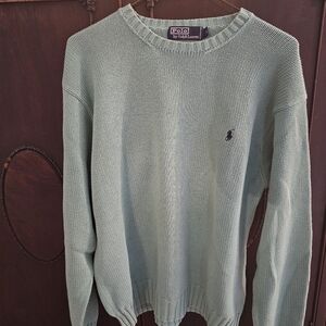 Ralph Lauren Green Crewneck Sweater Soft Knit